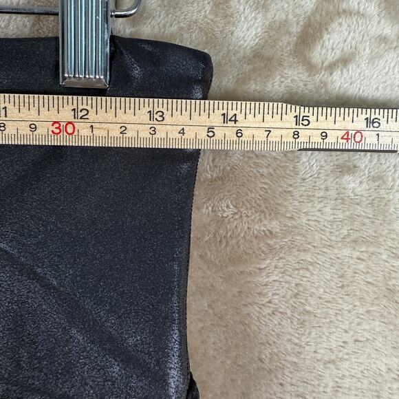 SPANX Moto Faux Leather Leggings | Black Tummy Control Shaping Pants | Large - Picture 8 of 9